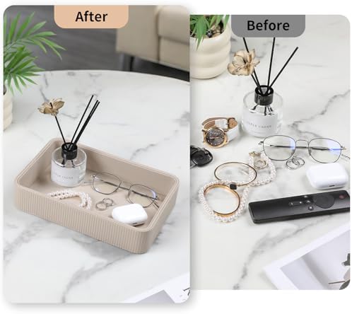 Valet Tray Organizer Bedside Nightstand Organizer Desk CatchallTray - Image 3