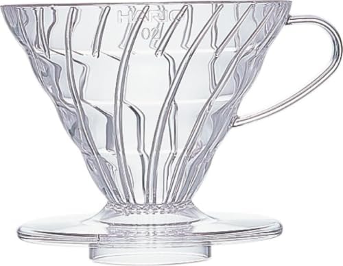 HARIO VDR-01-T Transparent Dripper 01 Clear Coffee Hand Drip for 1 to 2 Cups, Made in Japan by Hario