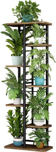 LINZINAR Plant Stand Indoor 7 Tier Metal Corner Tall Flower Shelf by LINZINAR
