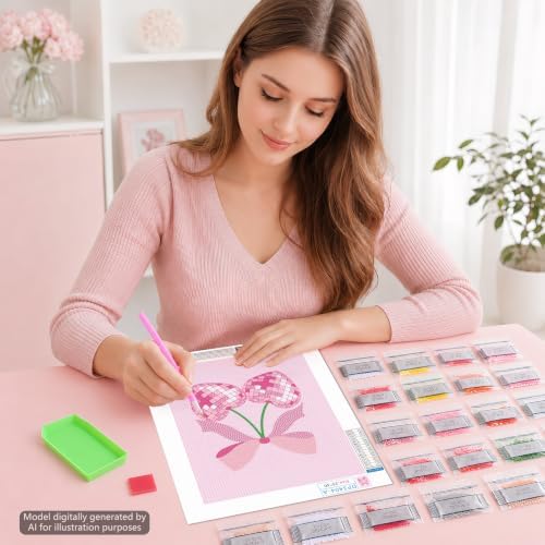 Yiaoyinnz 6 Pcs Pink Diamond Art Kits for Adults 10x12inch - Image 5