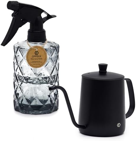 OFFIDIX Watering Can for Indoor Plants, Black Water Can Spray Bottle 2 Pack by Offidix