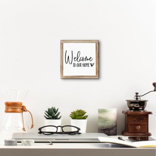 Welcome Sign, Wooden Box Signs for Home Decor, Freestanding Welcome Sign, Farmhouse Entryway, Front Door, Porch, Housewarming Tabletop, Welcome To Our Home (A1) - Image 6