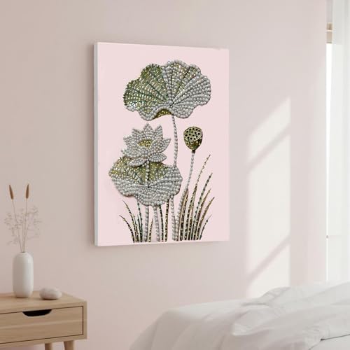 DIY Pearl Painting with Frame, Creative Design, Handmade Stress-Relieving Home Wall Decoration, Includes Frame and Tools-Flowers-3 - Image 3