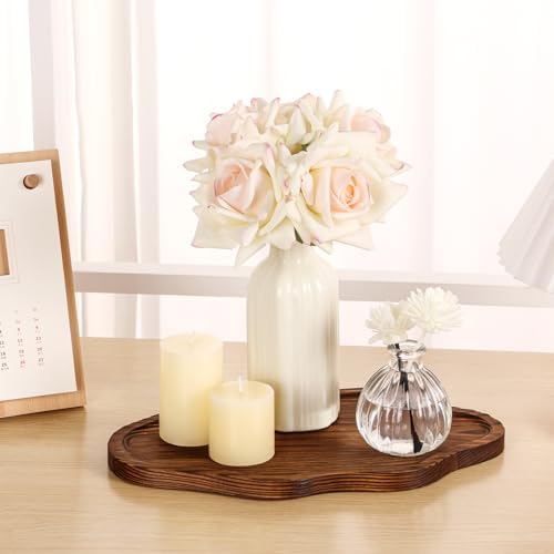 Small Decorative Tray Wood Decorative Serving Tray for Candles Perfume, Cloud Wooden Jewelry Tray Trinket Dish, Wooden Trays for Coffee Table Home Decor - Image 3