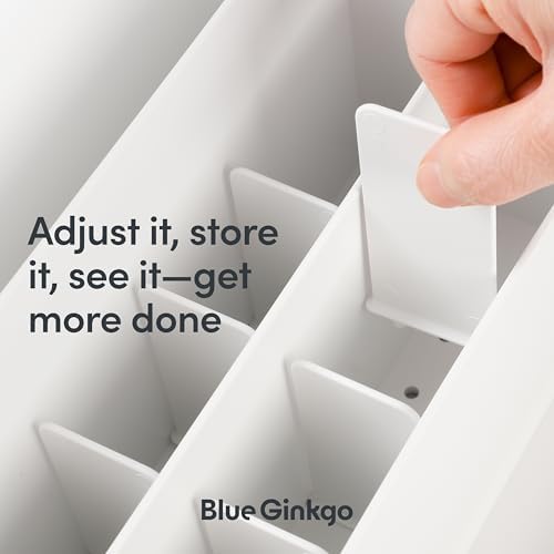 BLUE GINKGO Desk Organizer, Office Supplies, White, Made in Korea - Image 4