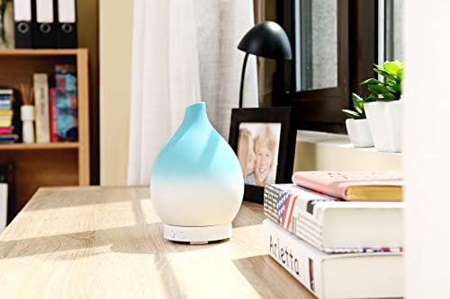 Design Accents Essential Oil Diffuser - Ceramic Home Decor Diffuser for Aromatherapy 100ml, Aqua - Image 7