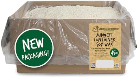American Soy Organics 100% Midwest Soy Wax Beads, Candle Wax, 45 lbs by AmericanSoyOrganics