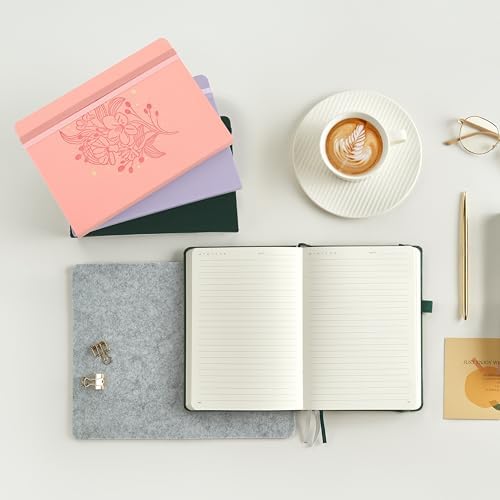 &And Per Se 365 Page Journal – A5 Hardcover Lined Notebook, One Book for the Whole Year, 100gsm Thick Paper, Numbered Pages & 3 Bookmarks, Annual Diary for Daily Writing (Dark Green) - Image 5