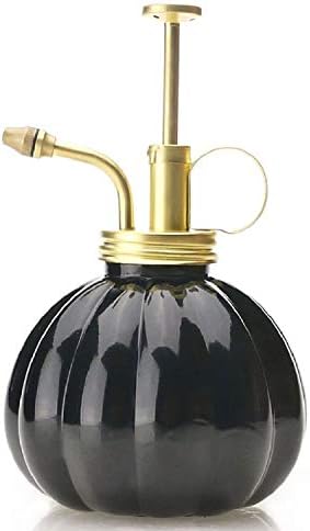 Vintage Style Glass Pumpkin Bottle Sprayer Watering Can Plant Mister with Brass Sprayer Head (Black) by Layboo