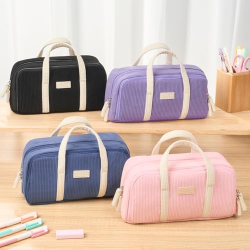 Sooez Large Pencil Case Pouch, Extra Big Pencil Bag with 5 Compartments - Image 7