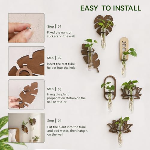 Artilady Plant Propagation Station Wall Hanging, Planter Terrariums Tube - Image 5
