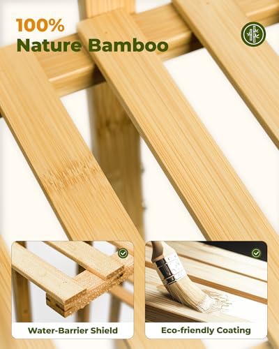 Bamworld Bamboo Plant Stand Indoor 5 Tiered Plant Shelf, Natural 43 Inch - Image 6