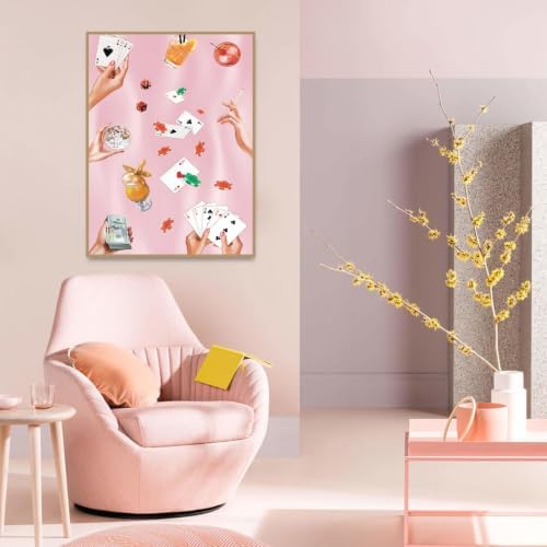 Pink Poker Diamond Art Kits for Adults Diamond Painting Kit for Beginner - Image 2