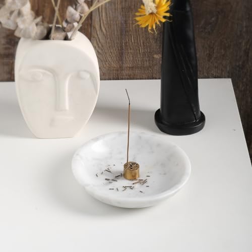 Koville Italian Carrara Marble Incense Holder, Upgraded 6" Incense Holders for Sticks, Sturdy Incense Burner Ash Catcher, Ideal for Meditation, Relaxing, Easy to Clean - Image 4