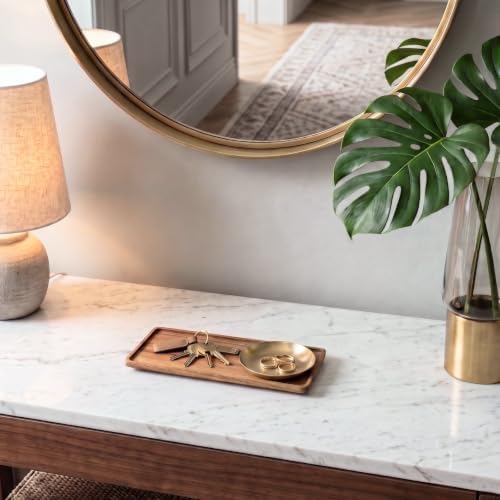 Vandroop Acacia Wood Small Serving Tray 11.8 x 4.6in, Set of 2 - Image 7