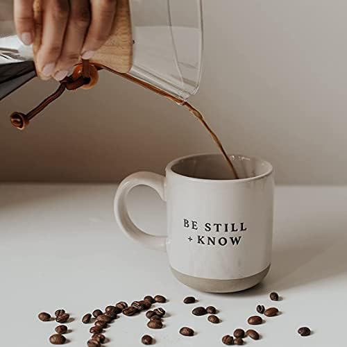 Sweet Water Decor Be Still and Know Mug - Religious Christian Coffee Mug - Inspirational Bible Verse - 14oz Stoneware Coffee Cup - Microwave & Dishwasher Safe - Image 2