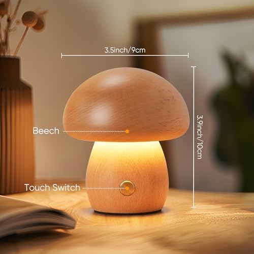 LONRISWAY Portable Cordless Rechargeable Battery Operated Lamp,Stepless Dimming, Small Table Lamp Portable Night Light, Dimmable Touch Control Warm LED Light for Bedroom, Nursery, Patio Decor - Image 6