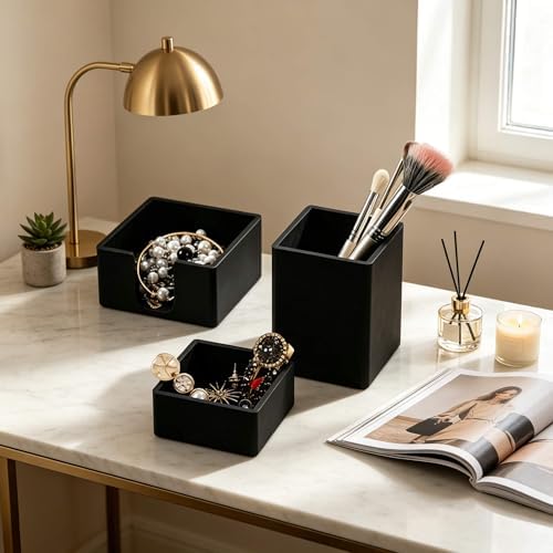 Silicone Pen Holder 3-Piece Set, Black - Image 6