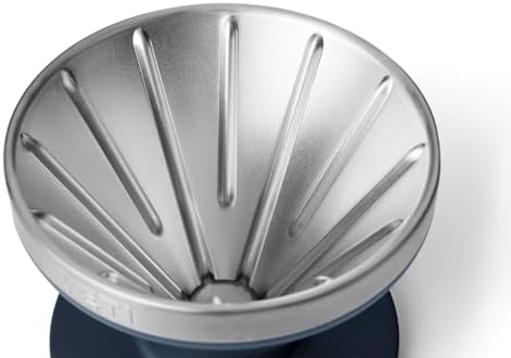 YETI Pour Over Coffee Maker Accessory Ramblers, Designed for Perfect Coffee Extraction Anywhere, Stainless Steel, fits any V60 Filter, Navy - Image 5