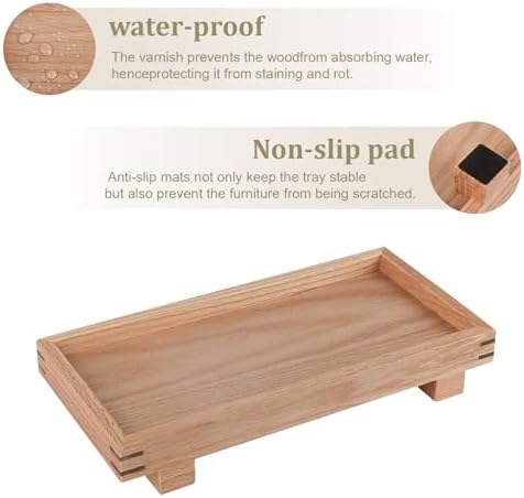 Decorative Tray Farmhouse Decor Wood Soap Holder, 10.8 * 5.3 Brown - Image 3