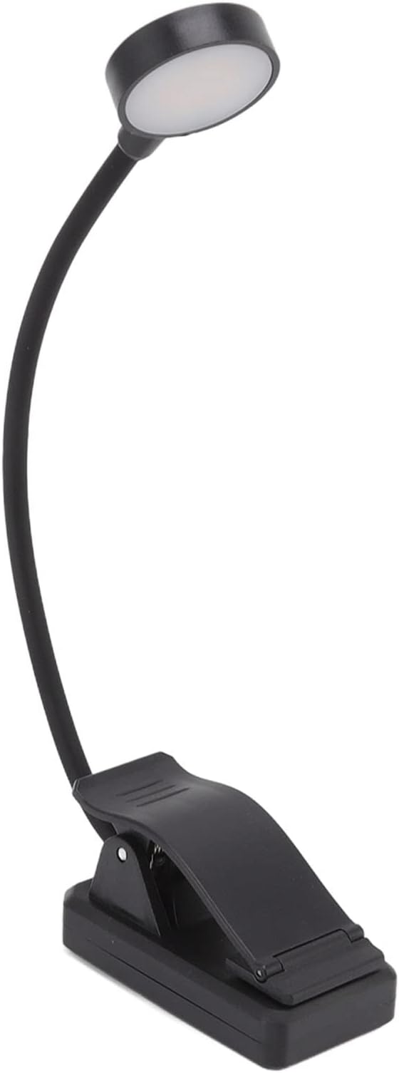 Portable USB Rechargeable Book Light, LED Desk Lamp, ClampHolder-On Reading Light with 3 Color Temperatures for Children's Room Production Display