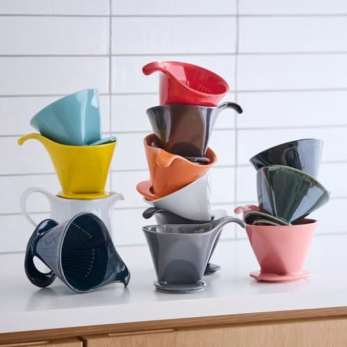 ZERO JAPAN - Bee House Pour Over Coffee Dripper - Ceramic Coffee Maker with Elegant Peek Hole, Drip Cone Brewer Coffee Gifts, Brewing Accessories - Black, Standard Size - Image 3