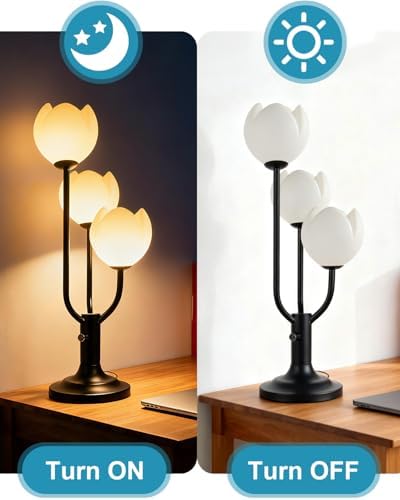 Lightdot Flower Table Lamp Floral Nightstand Lamp Home Decor Gift Dimmable - Image 6