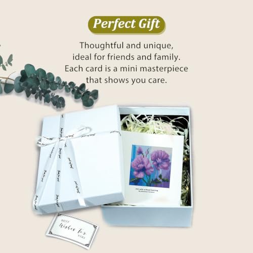 Aestalrcus 6 Pcs Small Diamond Art Kits Flowers Diamond Art Kits for Adults - Image 7