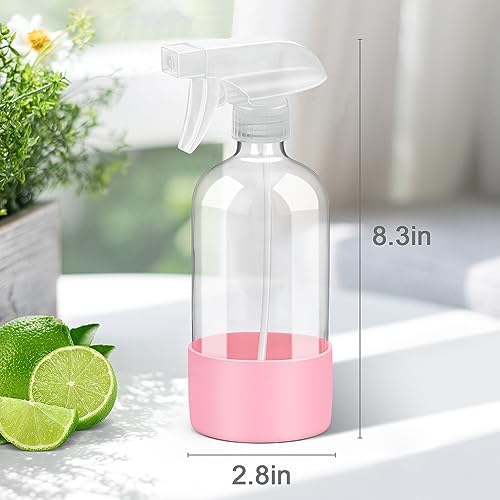Glass Spray Bottles for Cleaning - 16 oz Spray Bottles with Silicone Sleeve - Image 4