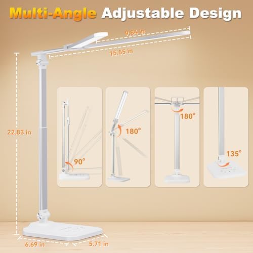 LED Desk Lamp for Home Office, Height Adjustable Architect Desk Light - Image 5
