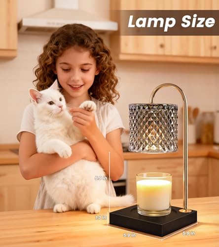 TigQiang Elegant Black Candle Warmer Lamp with Timer, Decor Gifts for Women - Image 4