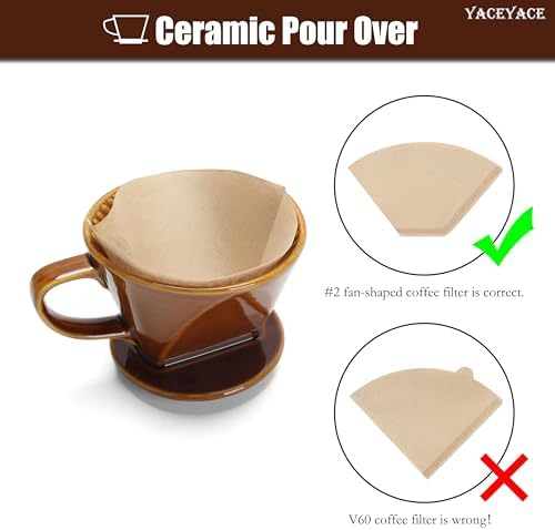 Ceramic Pour Over Coffee Maker, Small Size, Single Hole - Image 4
