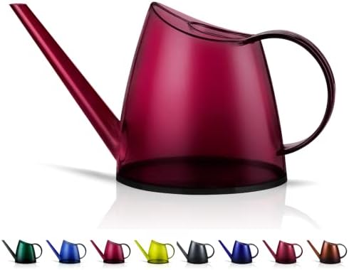 Small Indoor Plant Watering Can Long Spout 1.4L Red by WhaleLife
