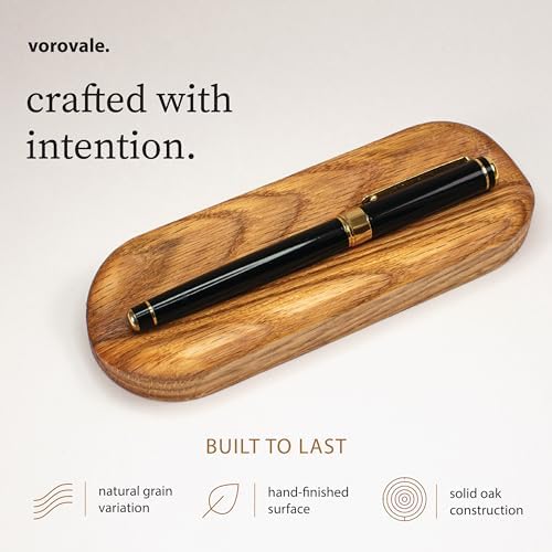 Solid Oak Single Pen Tray, Minimalist Desk Organizer, Natural Wood, Handcrafted, Precision Angled Channel - Image 3
