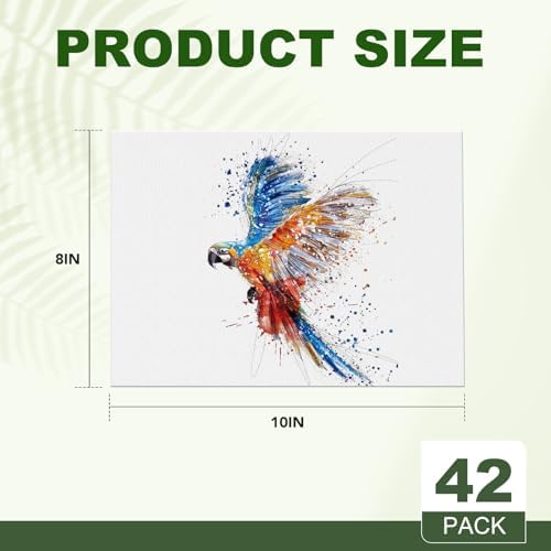 Canvases for Painting 8x10 Inch, 42 Pack Blank Painting Canvas Boards for Painting Supplies-Cotton Canvas Panels Acid-Free Primed for Oil Paint,Watercolor, Acrylic Paint, Gouache and Tempera. - Image 2
