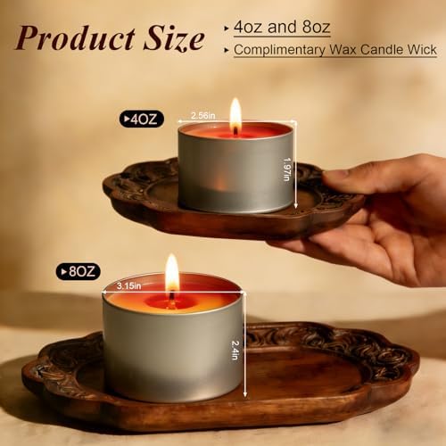 PCREGPAE 4OZ Champange Candle Tins Cans with Lids，Wicks for Making Candles - Image 2