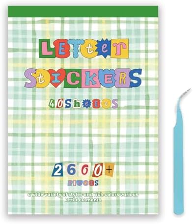 2600Pcs Magazine Letter Stickers Book for Scrapbook Album, Vintage Ransom Alphabet Stickers for Journaling, Scrapbook Supplies and Book Decor with 40 Sheets Pre-Cut Viny by EverydayMomentsIntoCreative