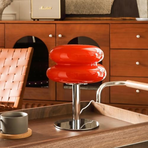 Glivpny Mushroom Lamp Table Lamp, Mid Century Modern Table Lamps(Red) by Glivpny