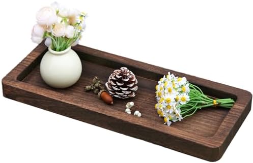 Hatway Long Wood Tray for Home Decor and Coffee Table Tray - Image 2