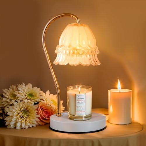 GEEZO Fragrance Candle Warmer Lamp，Electric Candle Warmer with Timer & Dimmer，Mom Christmas Birthday Gifts for Women, House Warming Gifts New Home Bedroom Decor by GEEZO
