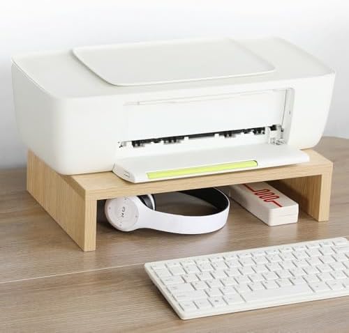 TEAMIX Wood Monitor Stand Riser for Desk - 14.2 inch, Small Laptop Stand - Image 6