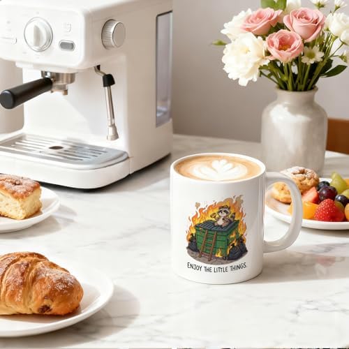 Enjoy The Little Things 11 oz Raccoon Lover Ceramic Coffee Mug - Image 5