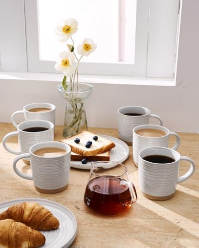 famiware Coffee Mugs Set of 6, 13 oz Mug Set, Ceramic Cup Set with Handle - Image 6