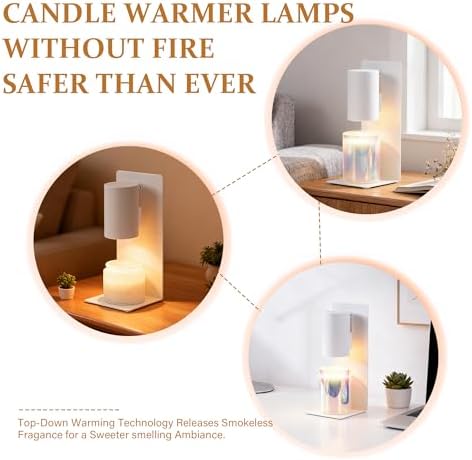 MOAFINA White Candle Warmer Lamp with Timer,Height Adjustable Dimmable - Image 6