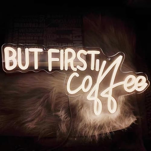 Coffee Bar Signs for Home Kitchen Cafe Corner Shop Decor LED Dimmable But First Coffee Light up Neon Light Signs 5V USB Powered with Hanging Chain,Gifts for Birthday Shop Open - Image 6