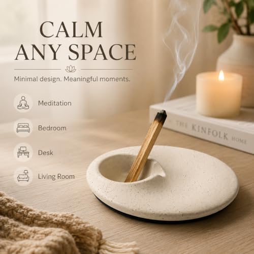 Cement Incense Holder, 5-in-1 Palo Santo Holder Ceramic Ash Tray - Image 6