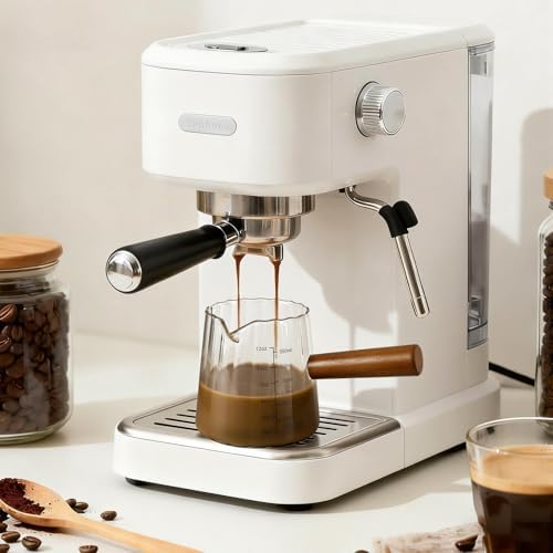 Espresso Measuring Cup 12 Oz, Espresso Glass Cups with Wood Handle, Milk Frothing Cup, Espresso Cup for Coffee, Milk, Tea or Maple Syrup Serving (Transparent, 12 oz) - Image 6
