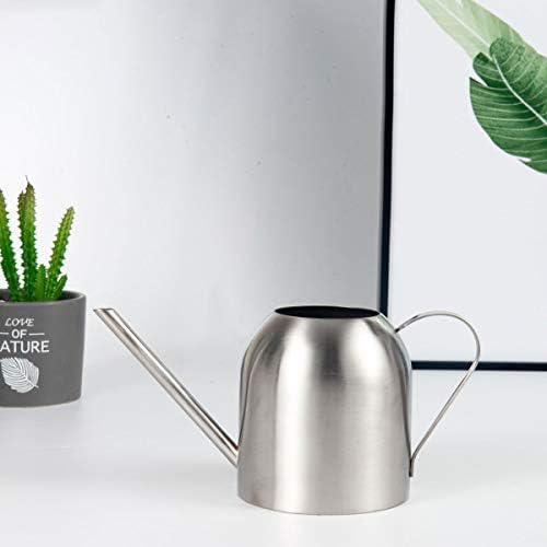 Fasmov Stainless Steel Watering Can, Small Modern Style Watering Pot, 15oz/450ml Watering Can with Long Spout to Prevent Spillage, Perfect Plant Watering Can for Outdoor and Indoor Plants (Silver) - Image 5