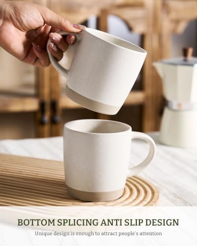 famiware Coffee Mugs Set of 8, Milkyway 13 oz Ceramic Cup Set with Handle - Image 2
