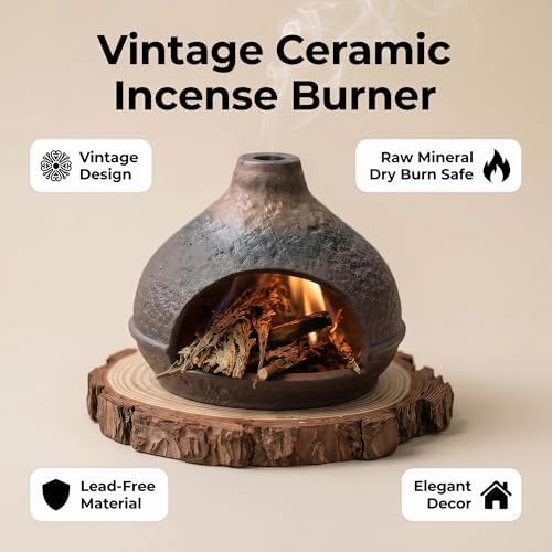 Handmade Ceramic Palo Santo Holder - Mini Chimenea Incense Burner - Image 4